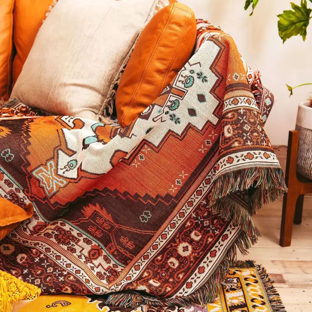 LoungeYard | Boho Chic Patterned Throw Blanket — product view 3
