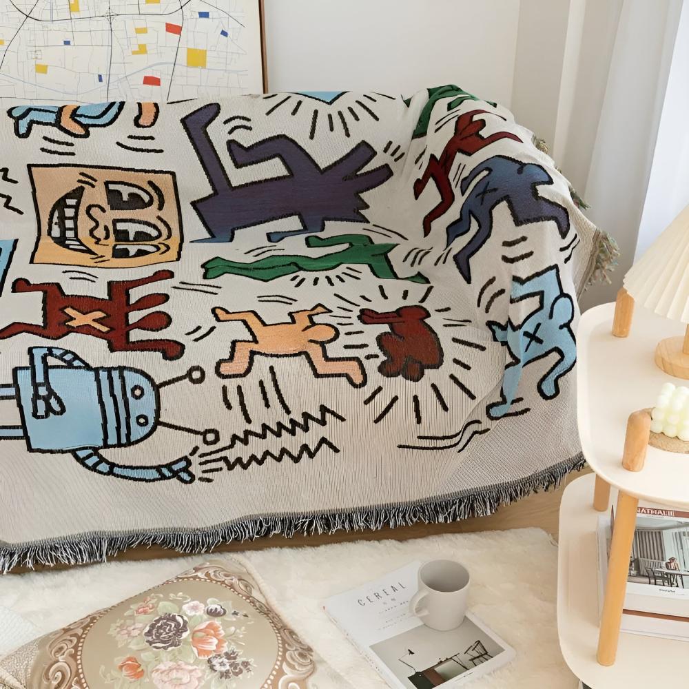 LoungeYard | Bold Expressions Tassel Blanket — product view 2