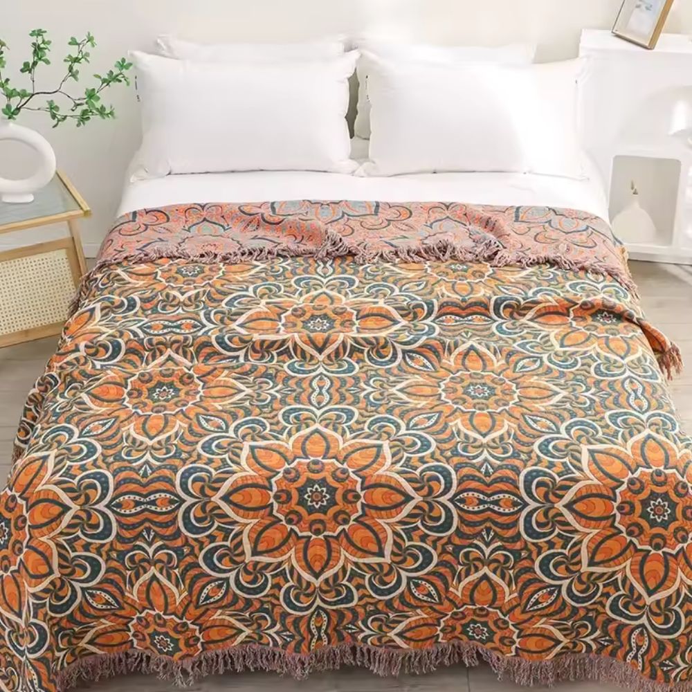 LoungeYard | Sienna Sun Cotton Blanket — product view 3