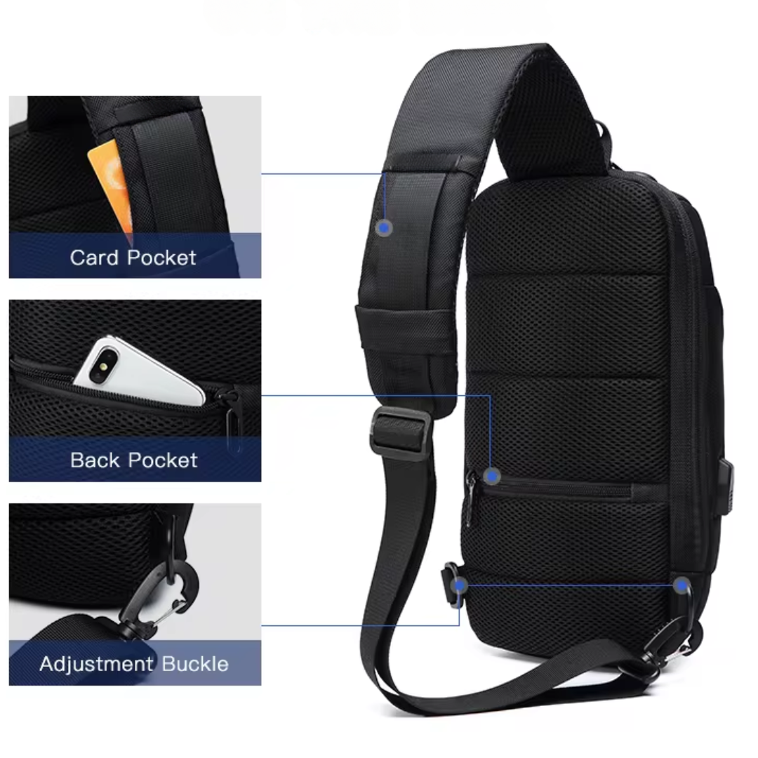 LoungeYard | Anti-Theft Crossbody Bag with USB Charging – Secure, Stylish, and Functional — product view 7