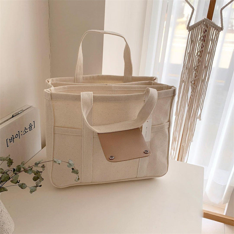 LoungeYard | Solid Color Canvas Shopper Bag — product view 7