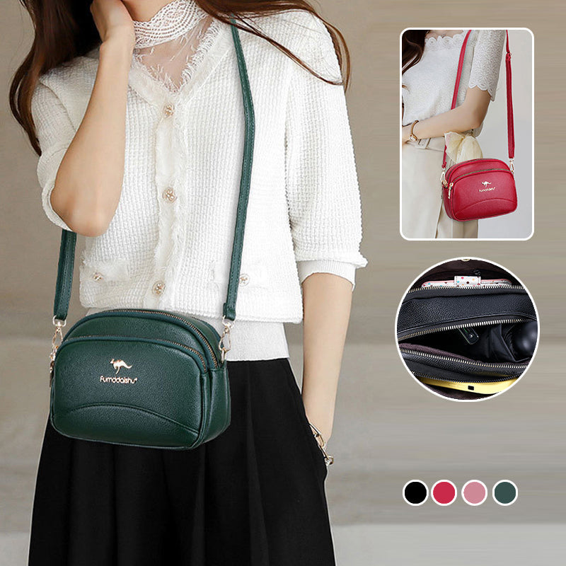 LoungeYard | Soft Leather Multi-Pocket Shoulder Bag — product view 3