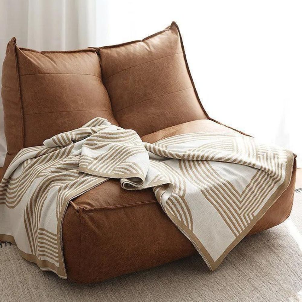 LoungeYard | Snuggle Maze Knit Blanket — product view 4