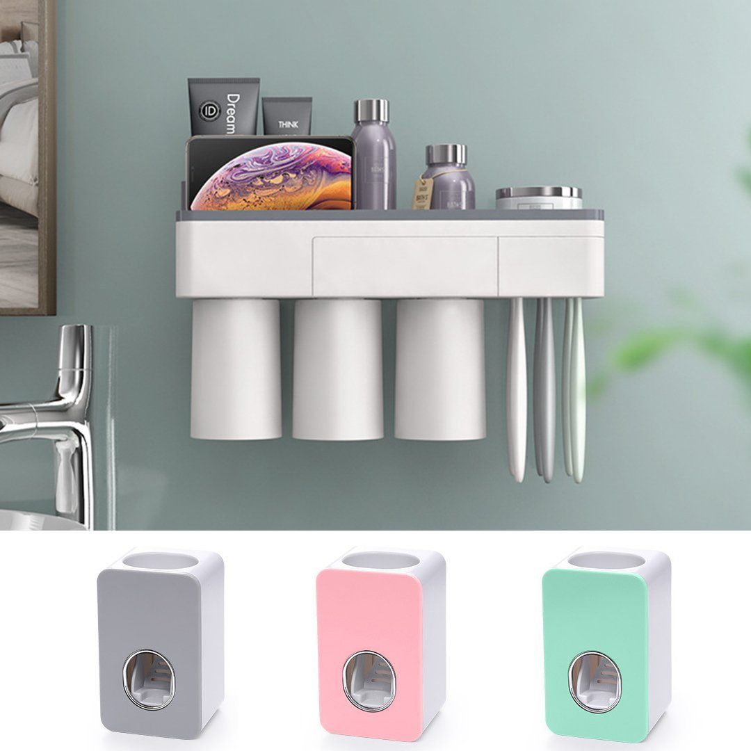 LoungeYard | Practical toothbrush holder set with toothpaste dispenser — product view 1