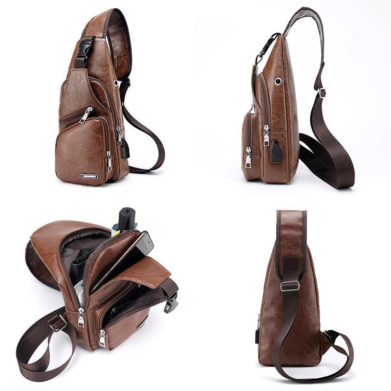 LoungeYard | Shoulder bag Crossbody bag for men with USB charging port — product view 2