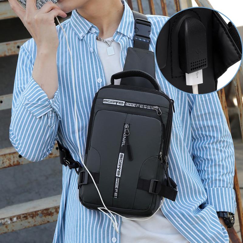 LoungeYard | Multi-purpose chest pocket with charging port — product view 3