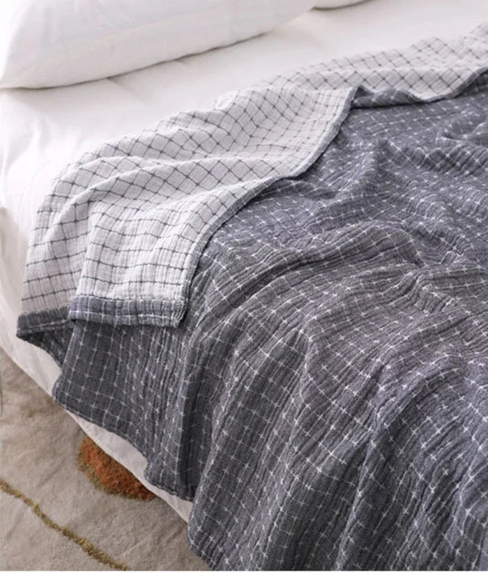LoungeYard | Simple Casual Cotton Blanket - BreezyCotton — product view 5