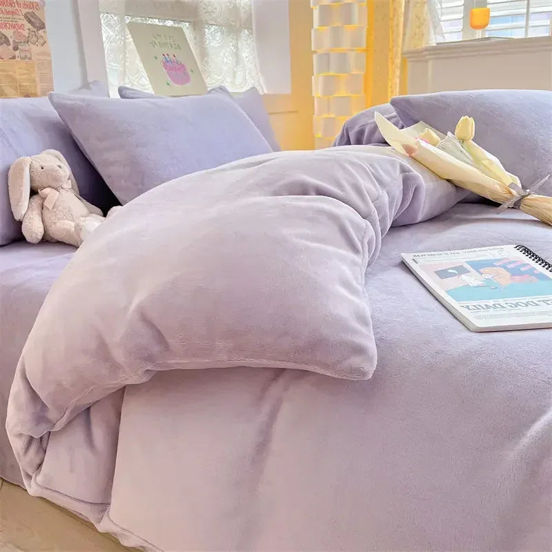 LoungeYard | Verdict Flannel Fleece Duvet Cover - CozyCover — product view 2