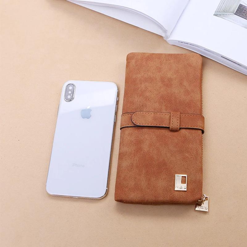Long wallet with two compartments for women | LoungeYard — product view 4