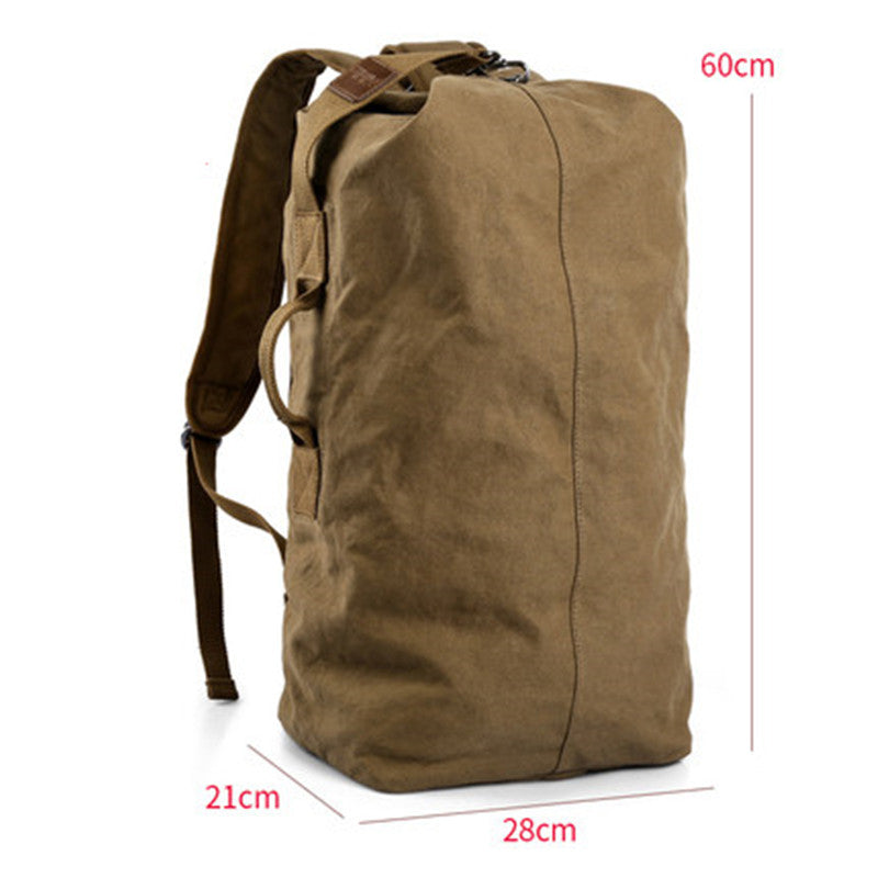 LoungeYard | Large Capacity Canvas Backpack, with Sturdy Material, Multiple Interior Pockets and Multi-purpose Utility, for Outdoor & Travel, Men and Women — product view 3