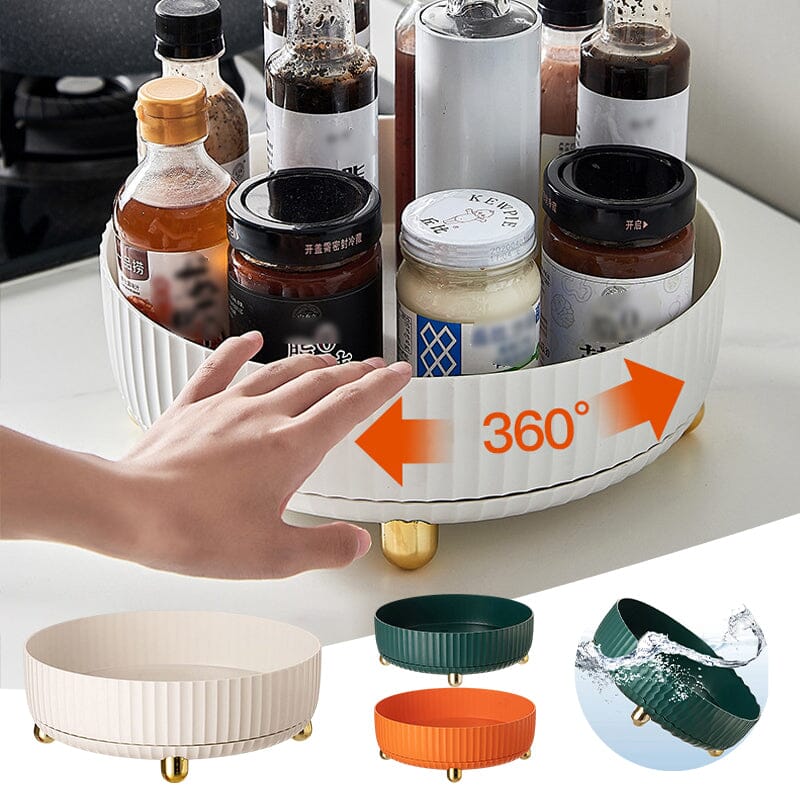 360-Degree Rotating Kitchen Spice Rack with Raised Edge — product view 6
