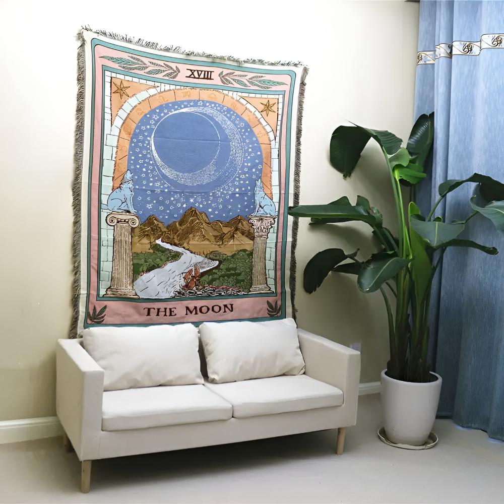LoungeYard | Moon Tarot Tapestry Blanket — product view 1