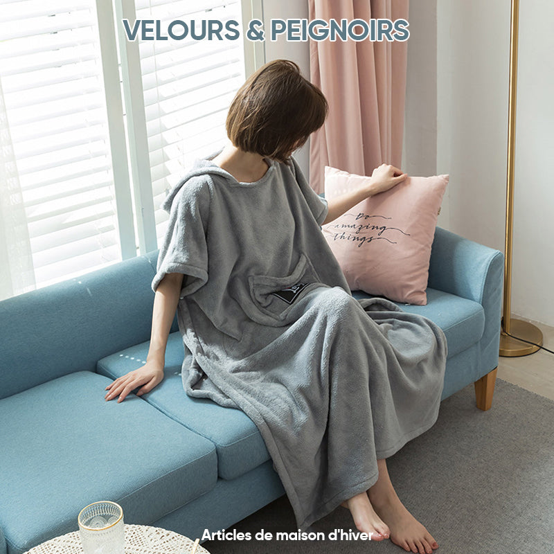 Terry bathrobe made of soft cotton fabric Girly | LoungeYard — product view 4