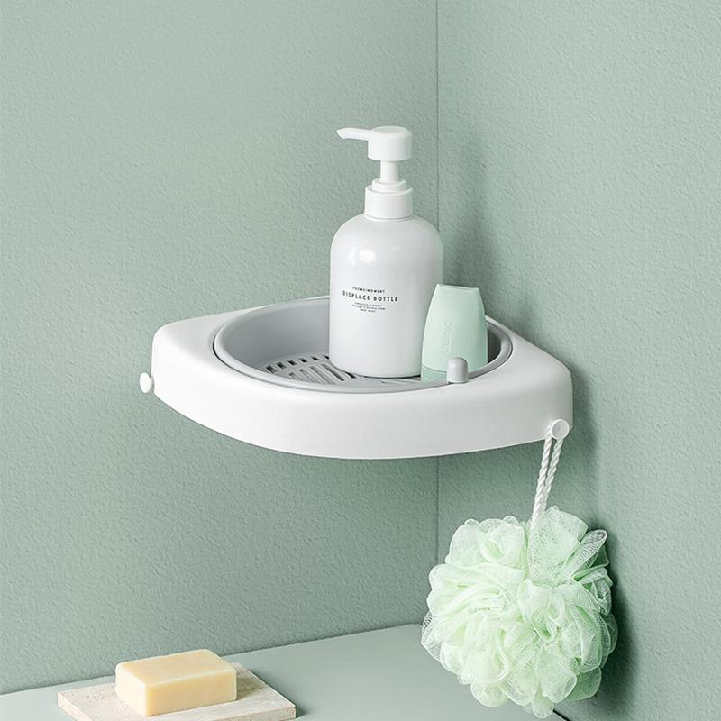 Waterproof Rotating Bathroom Corner Shelf — product view 2
