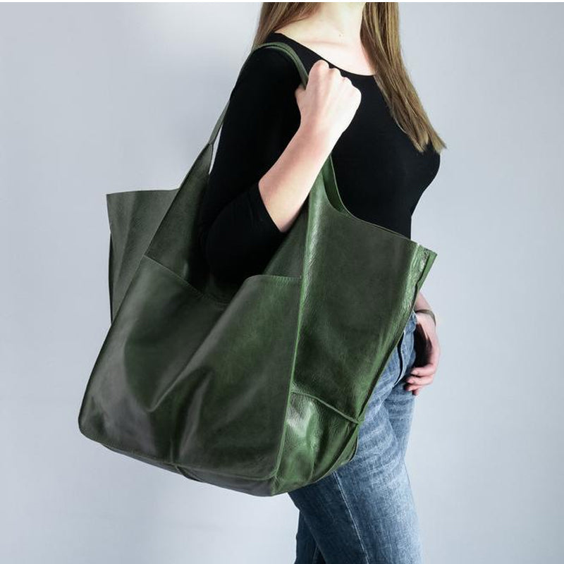LoungeYard | Women's oversized leather handbags — product view 2