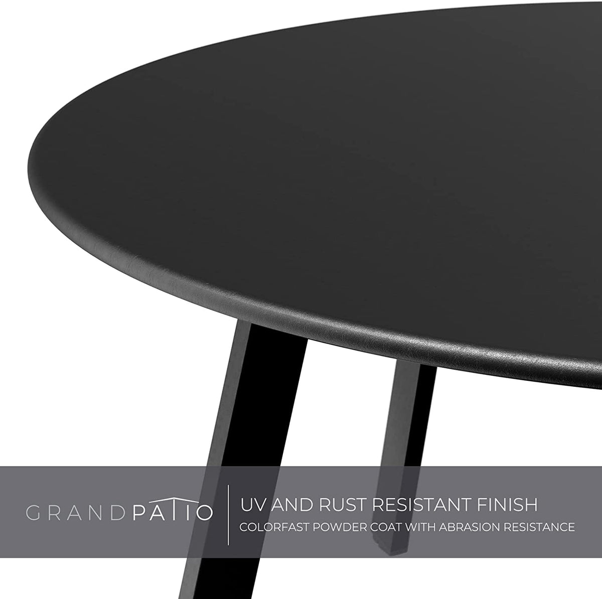 LOUNGE YARD Round Steel Patio Coffee Table 2PC Weather Resistant Nesting Tables — product view 6