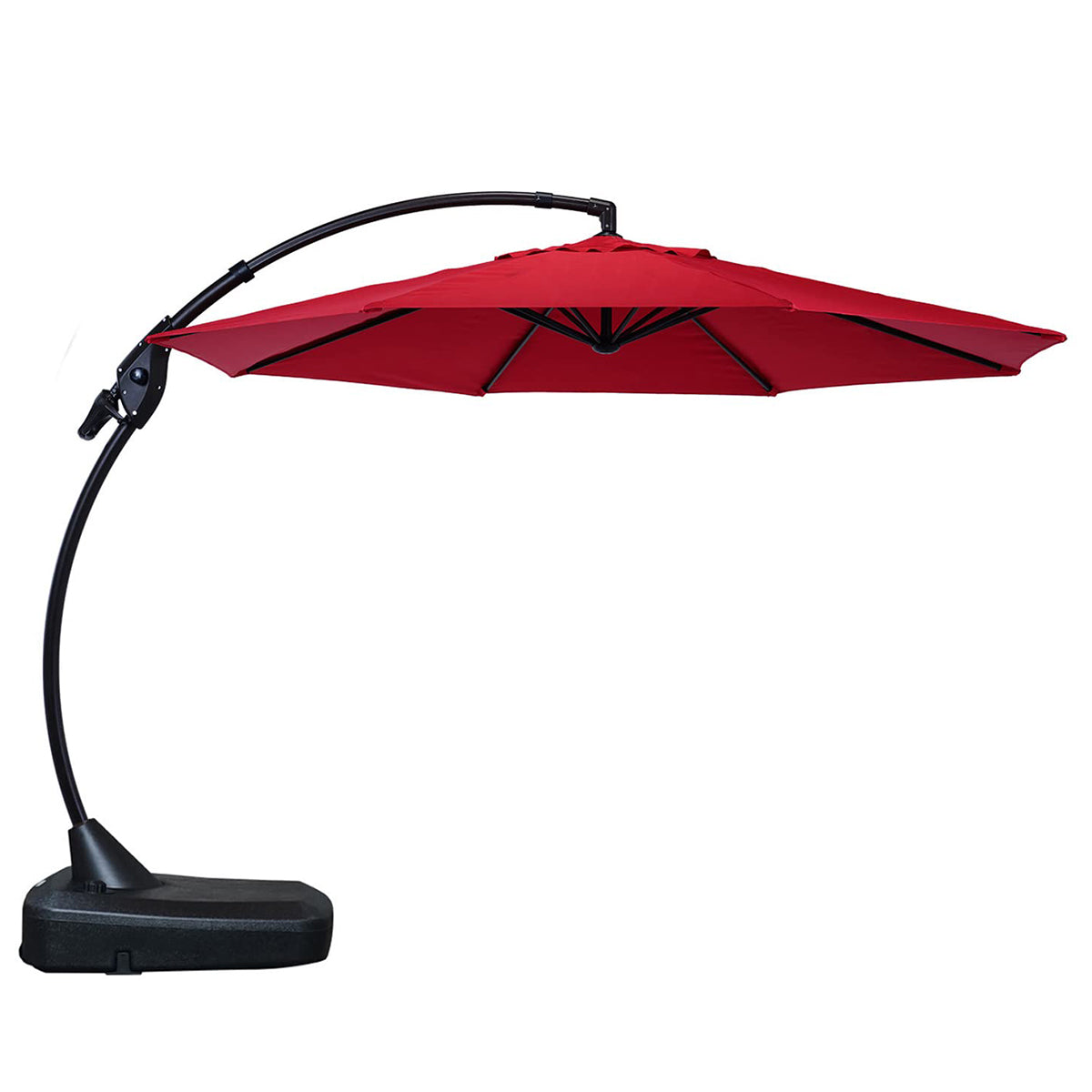 LOUNGE YARD 11 FT Cantilever Patio Umbrella with Base, Round Large Offset Umbrellas for Garden Deck Pool — product view 6