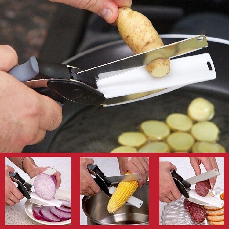 2 in 1 Kitchen Scissors & Board | LoungeYard — product view 2