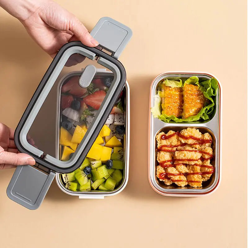 LoungeYard | 2-Tier Stainless Steel Bento Lunchbox - MealMate — product view 4