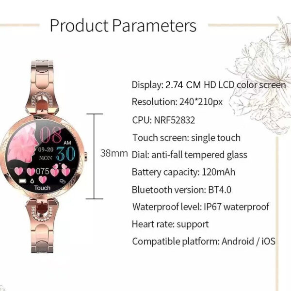 AquaFit Smartwatch | Waterproof Fitness Tracking | Multiple Colors — product view 3