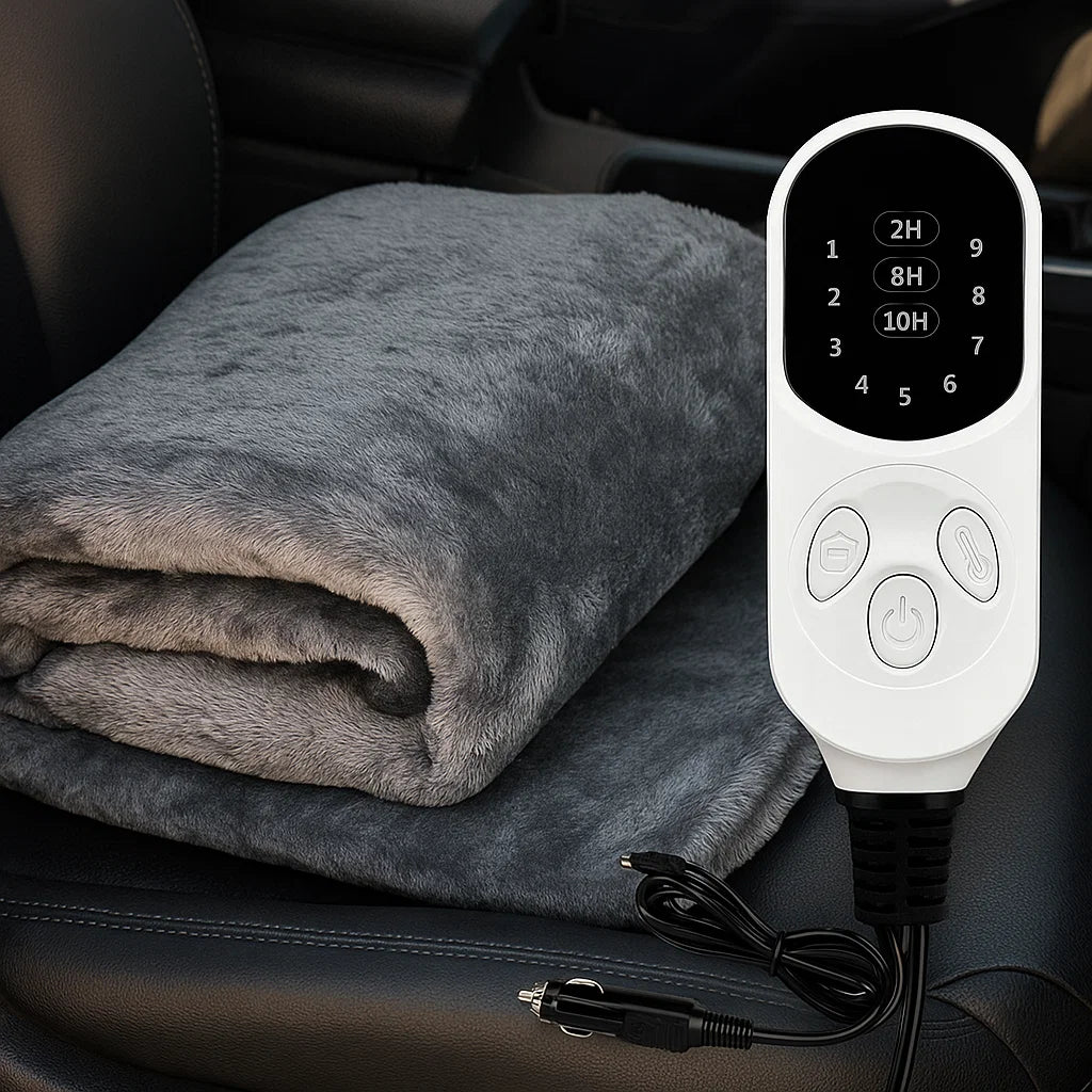 LoungeYard | Electric Blanket Car Heated Washable Travel Throw — product view 2