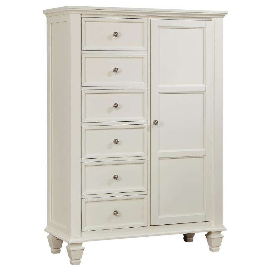 Coaster Sandy Beach Buttermilk 8-Drawer Tall Door Chest – 201308 — product view 3