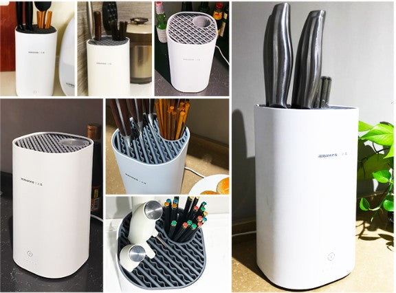 LoungeYard | Automatic Intelligent Disinfection Drying Knife Holder with UV Disinfection, High-Temperature Drying, Large Capacity, Washable Module & Energy Saving — product view 4