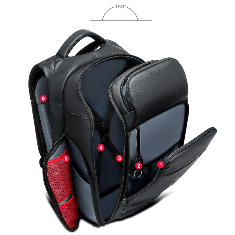 LoungeYard | Large Capacity Business Backpack, with Insulation Pocket, Multiple Compartments, Waterproof Design, 180¬∞ OpeningÔºåfor Work, School, Commute & More — product view 2