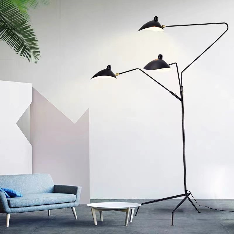 Schmitt Industrial Floor Lamp, 1/3 Heads — product view 4