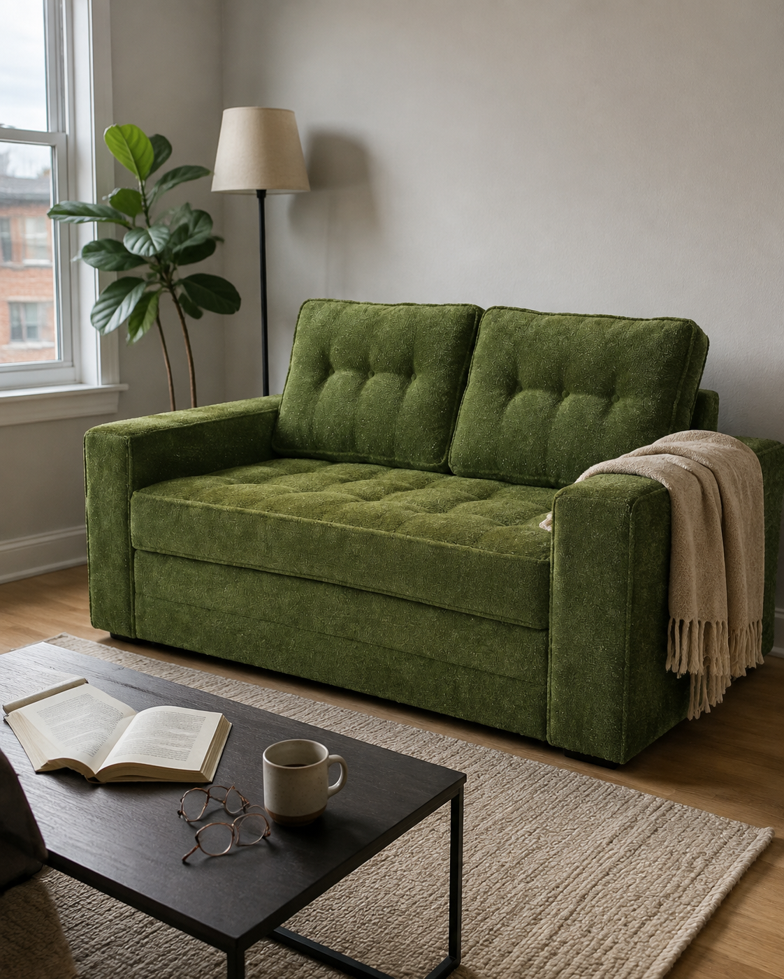 Milo Plush Sleeper Loveseat — product view 2