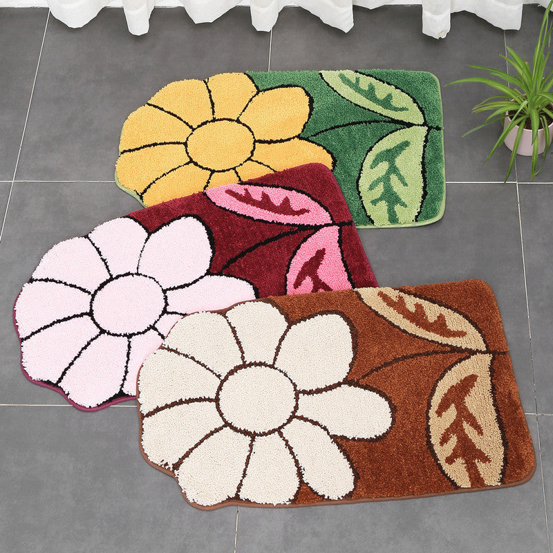 Floral Patterned Bath Mat LoungeYard — product view 1