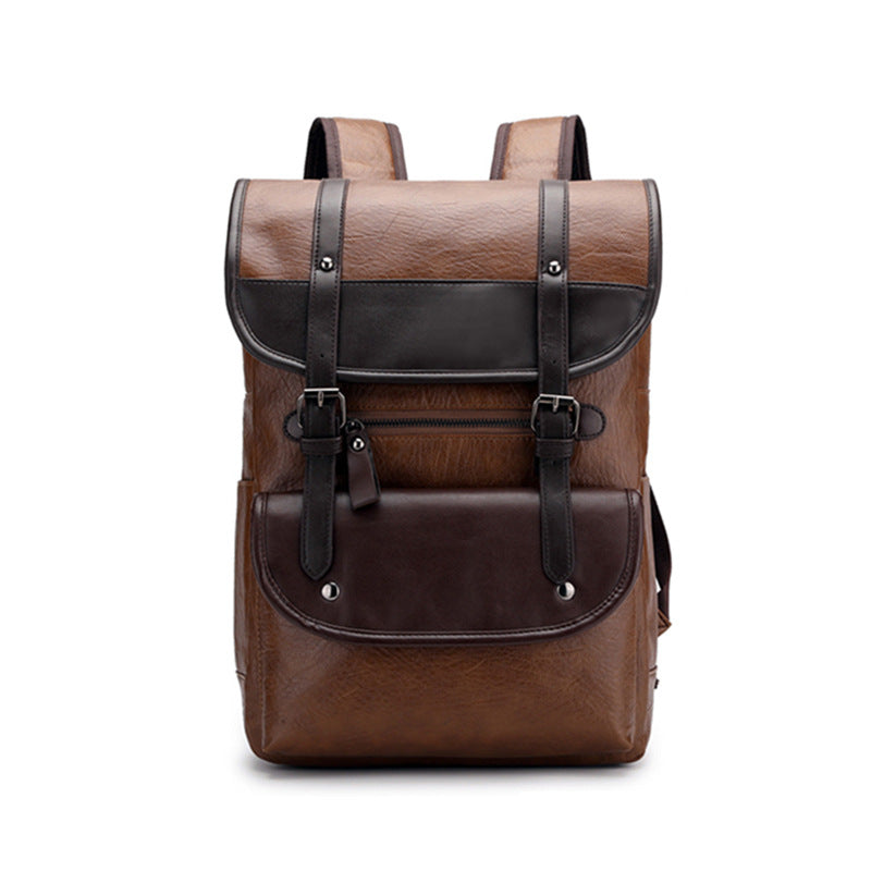 Vintage Style Leather Backpack LoungeYard — product view 6