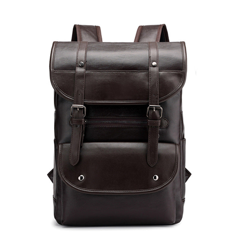 Vintage Style Leather Backpack LoungeYard — product view 7