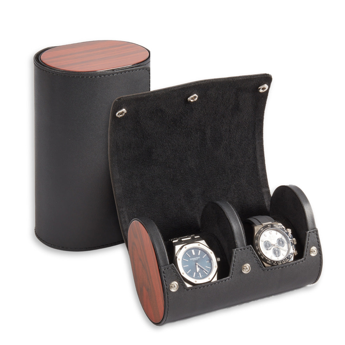 Two Watch Leather Travel Case — product view 1