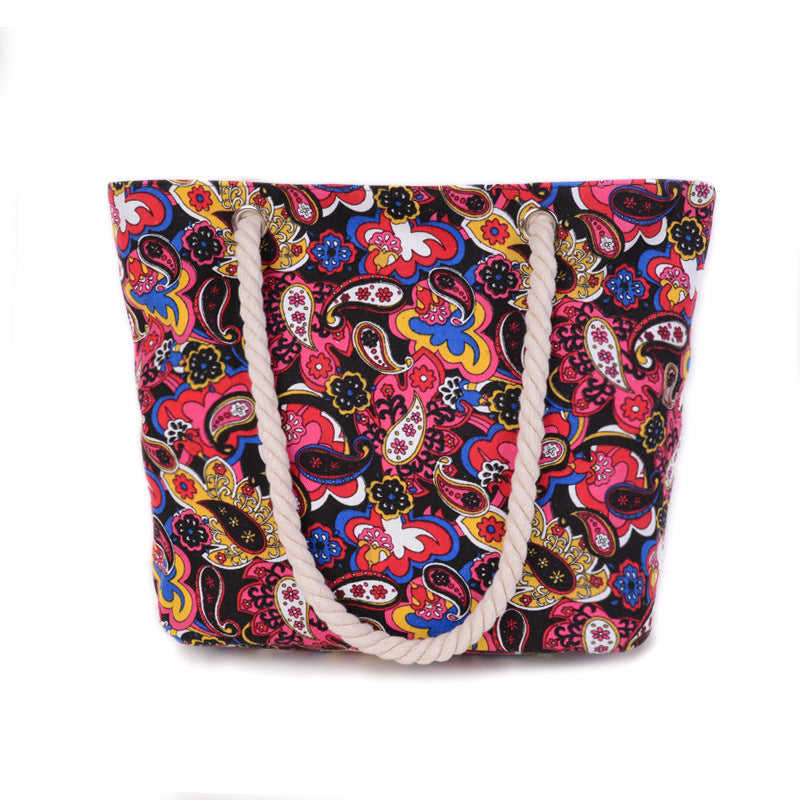 Large beach bag with ethnic pattern LoungeYard — product view 5