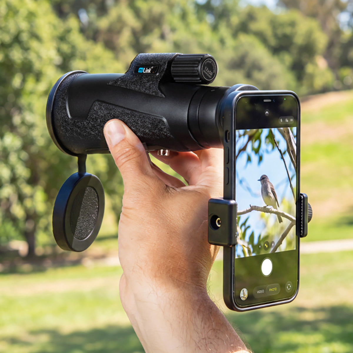 Monocular Telescope with Smartphone Holder and Tripod — product view 1