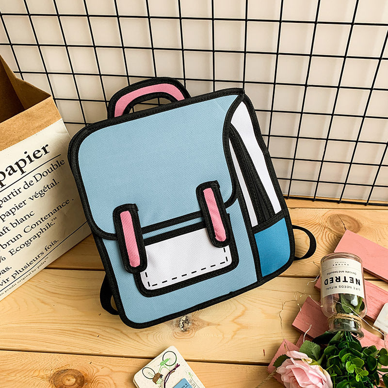 LoungeYard | Creative 2D Unisex Cartoon Backpack — product view 5