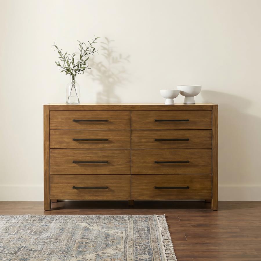 Adderley 8-Drawer Bedroom Dresser Warm Brown – 215853 — product view 1