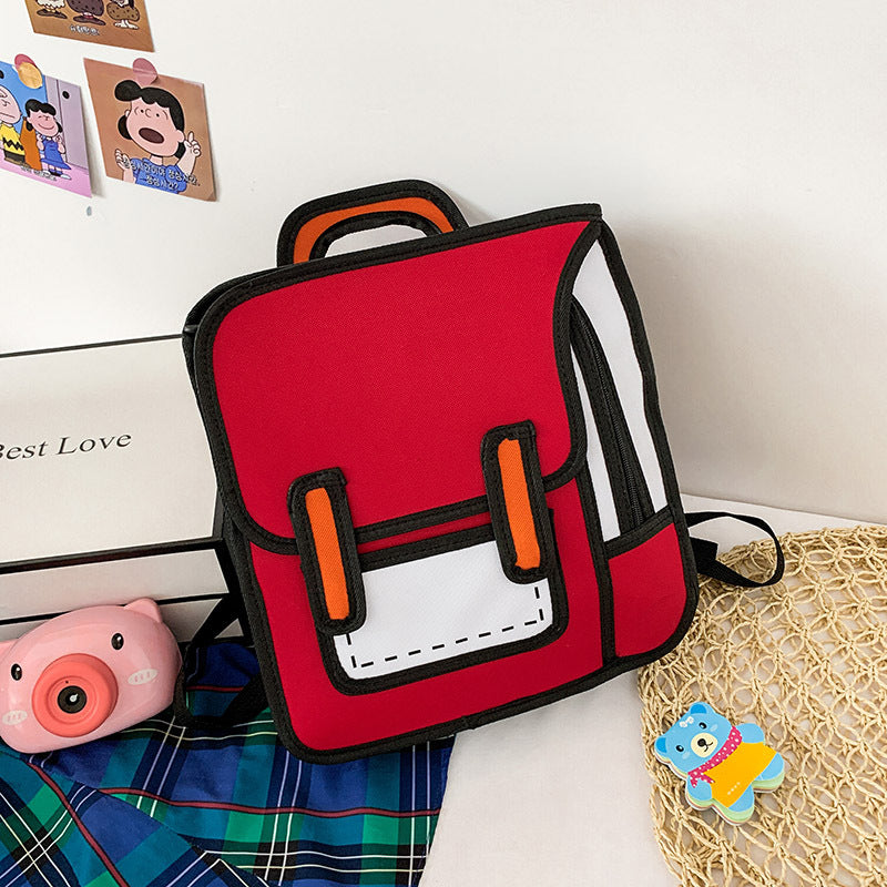 LoungeYard | Creative 2D Unisex Cartoon Backpack — product view 6