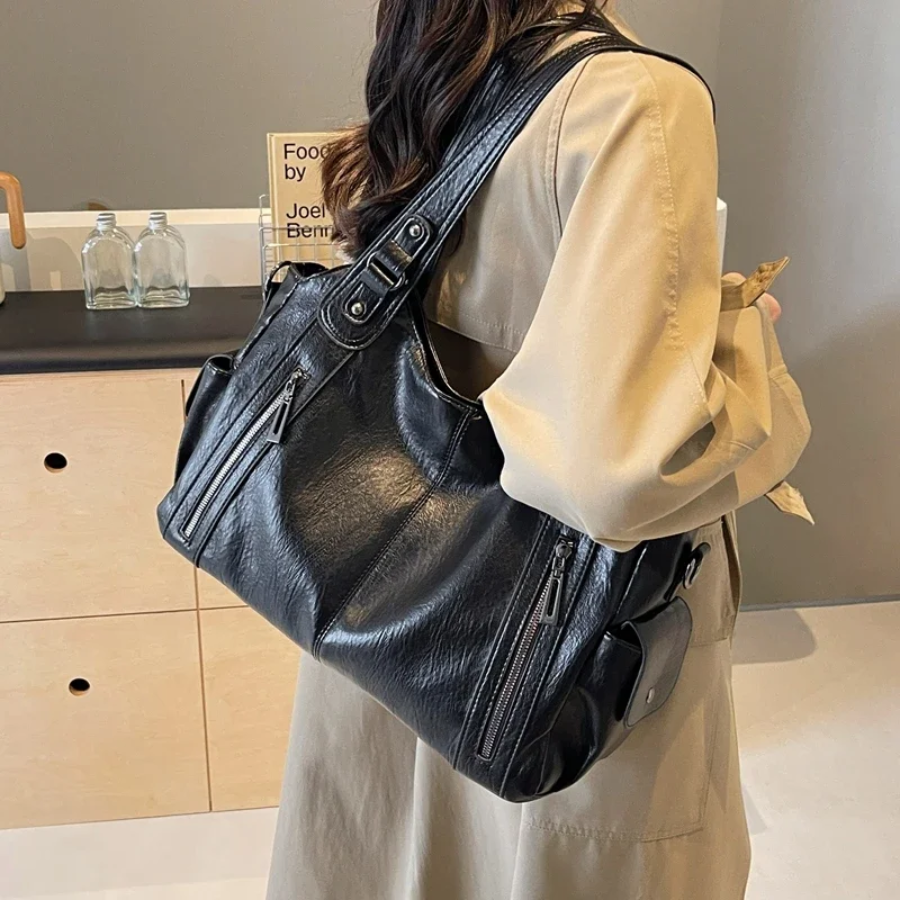 LoungeYard | Women’s Classic Multi-Compartment Shoulder Bag – Alma — product view 5