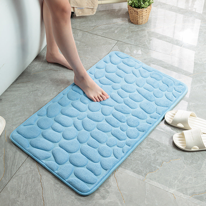Luxury Soft Pebble Texture Bath Mat Bowlift — product view 1