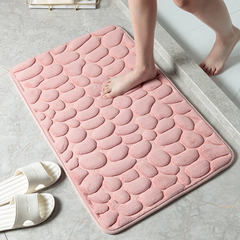 Luxury Soft Pebble Texture Bath Mat Bowlift — product view 6