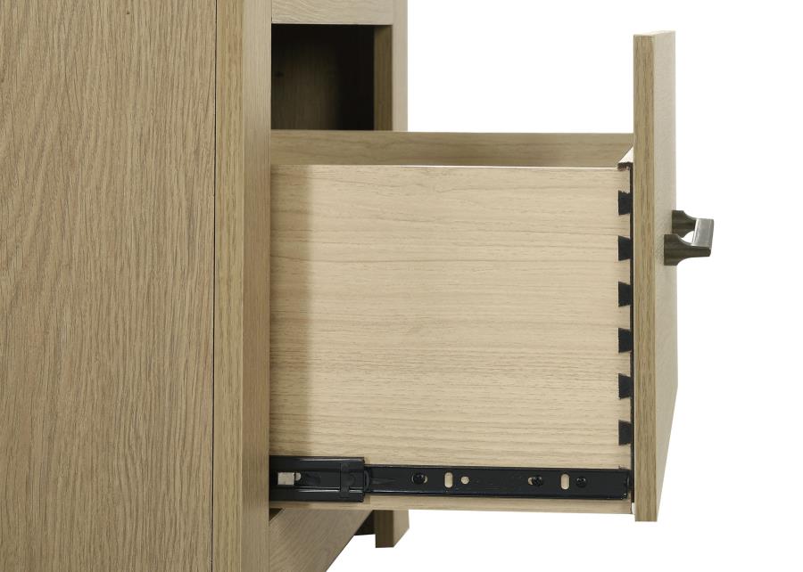 Hendricks 1-Drawer Nightstand Bedside Table with Cubby Light Oak – 222652 — product view 3