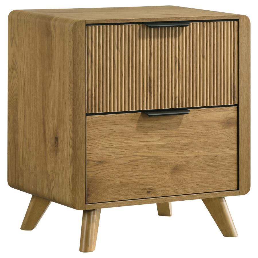 Bennett Light Oak Mid-Century Modern 4-Piece Queen Bedroom Set – 222901Q-S4 — product view 4