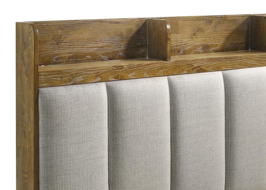 Coaster Henderson Medium Oak Finish Wood 4-Piece Queen Bedroom Set – 222971Q-S4 — product view 7