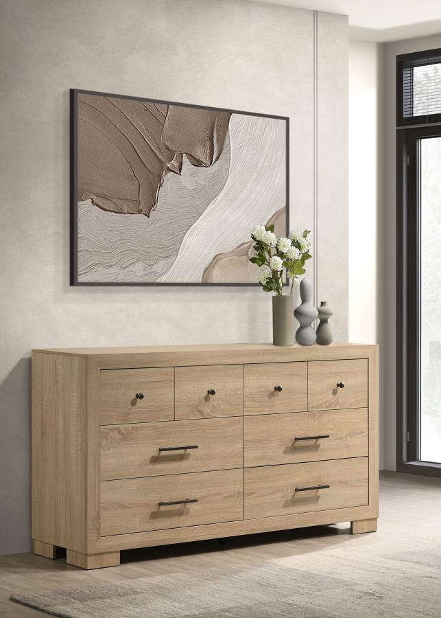 Arielle Light Oak 6-Drawer Dresser – 223113 — product view 1