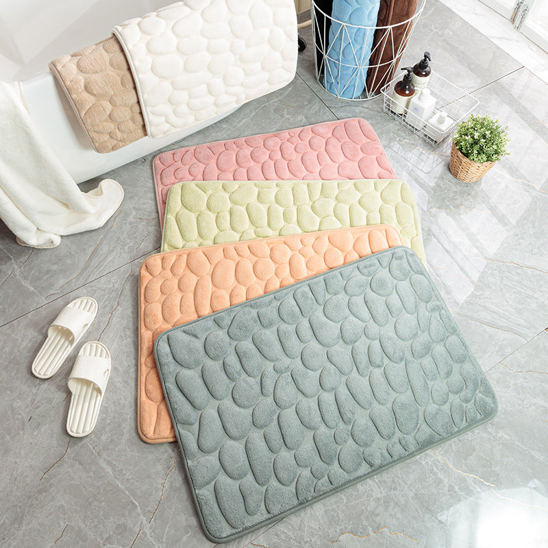 Luxury Soft Pebble Texture Bath Mat Bowlift — product view 2