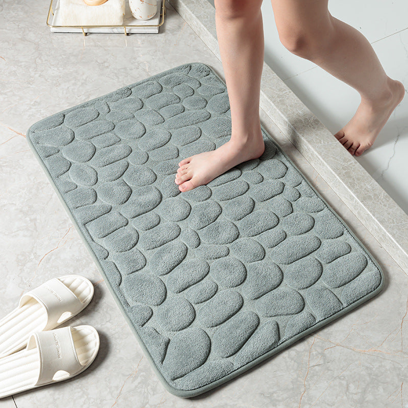 Luxury Soft Pebble Texture Bath Mat Bowlift — product view 5