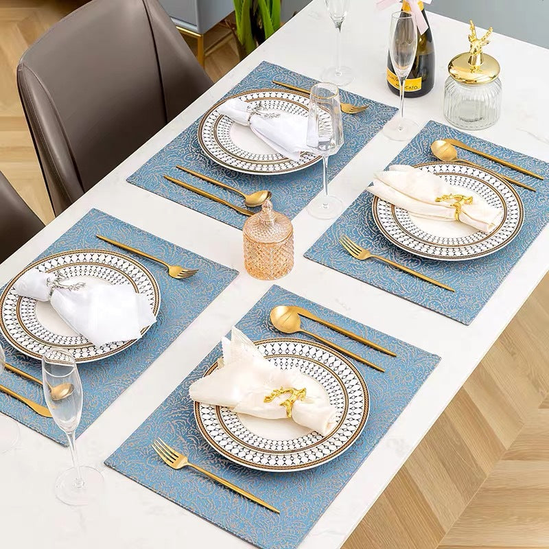 Luxurious metal napkin ring with Greek meander ornament — product view 2