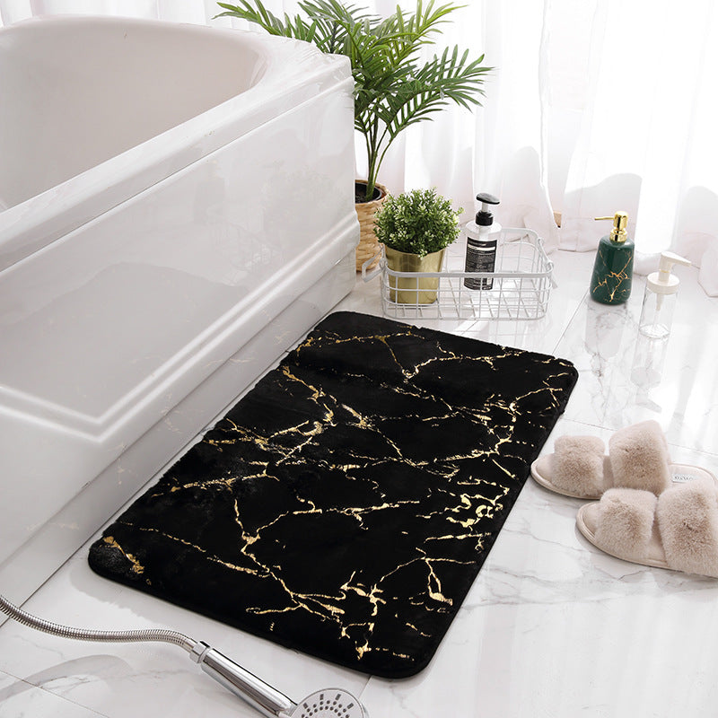 Luxurious Velvet Bath Mat Bowlift — product view 1